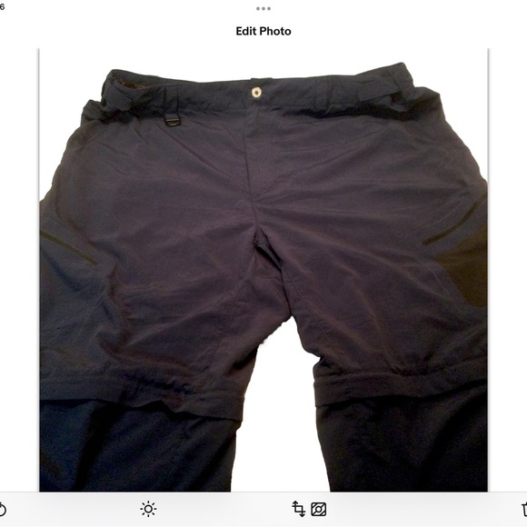 THREE FORKS RANCH Men XL Blue 100% Nylon Convertible Outdoor Hiking Pants - Picture 6 of 10